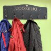 brown personalised coat rack