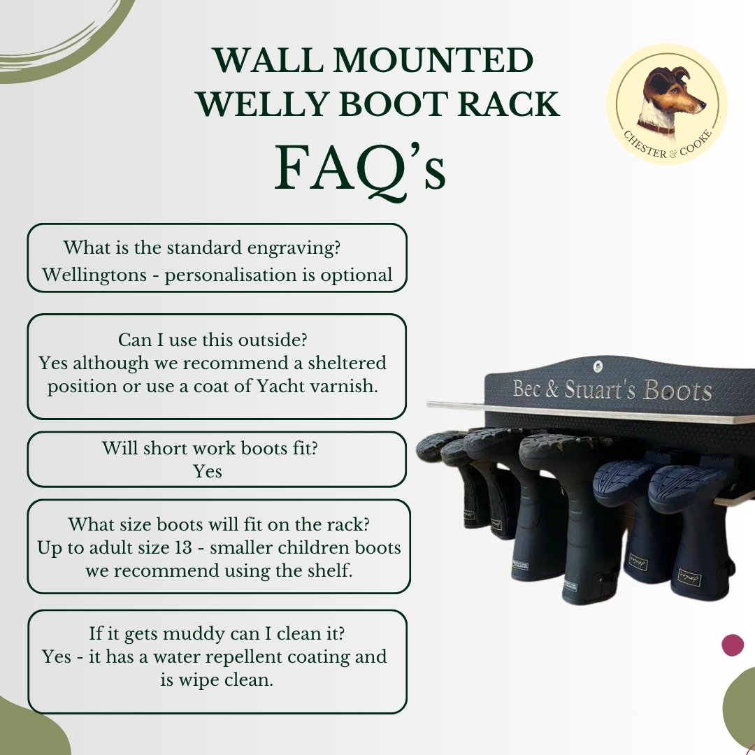 FAQ of the Chester & Cooke welly rack
