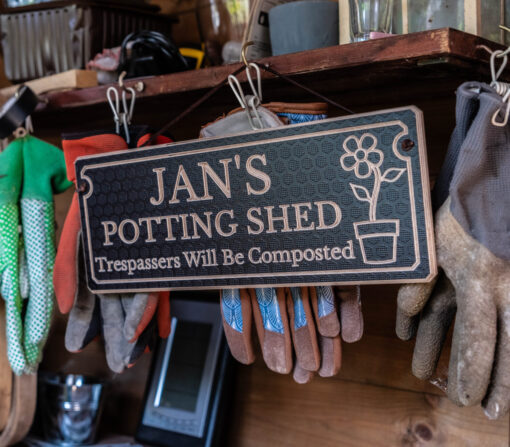 potting shed sign