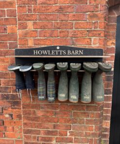 personalised welly rack