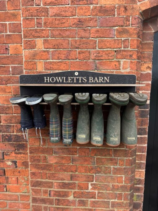 personalised welly rack