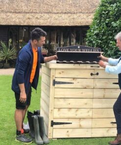 Our welly rack on ITV with Alan Titchamarsh