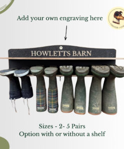 add your engraving to the Chester & Cooke welly rack