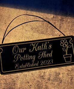 garden sign in calligraphy