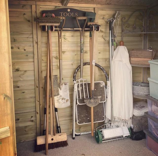 Tool rack in the shed