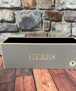 Grey Small herb planter