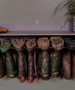 Greey wall mounted welly rack to hold 2-5 pairs of wellies