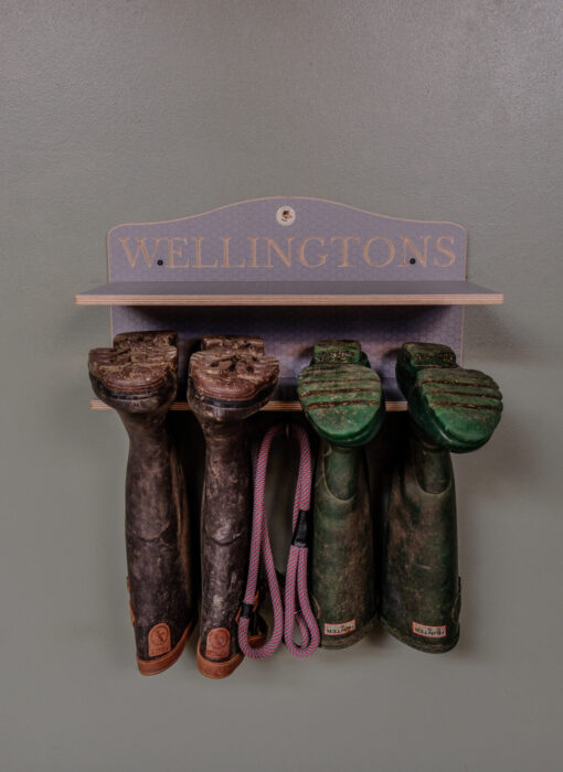 2 pair wall mounted welly rack