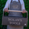brown personalised tool box
