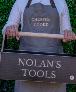 brown personalised tool box