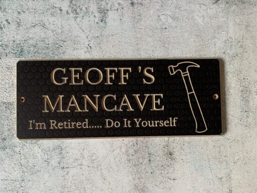 mancave i'm retired sign