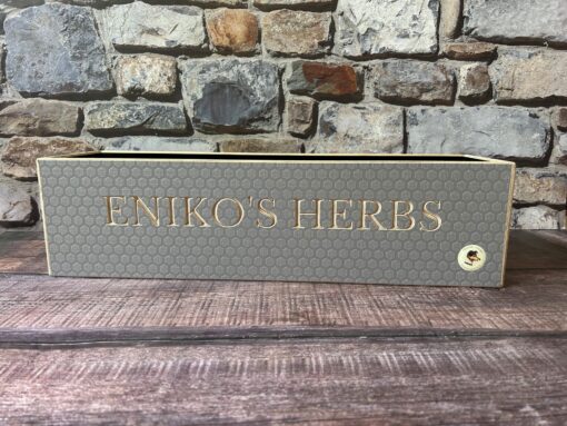 large personalised grey herb garden planter