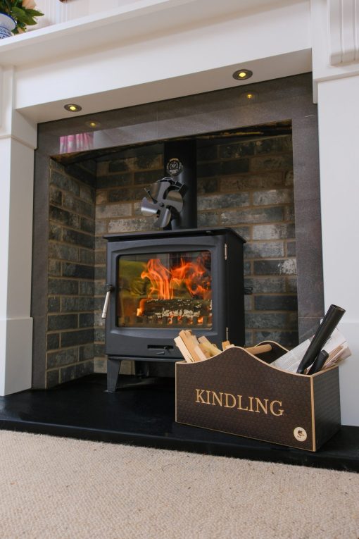 Kindling box by the log burner