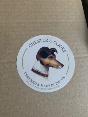 Paper sticker on a box