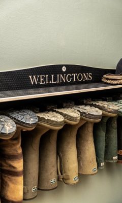 wall mounted welly rack