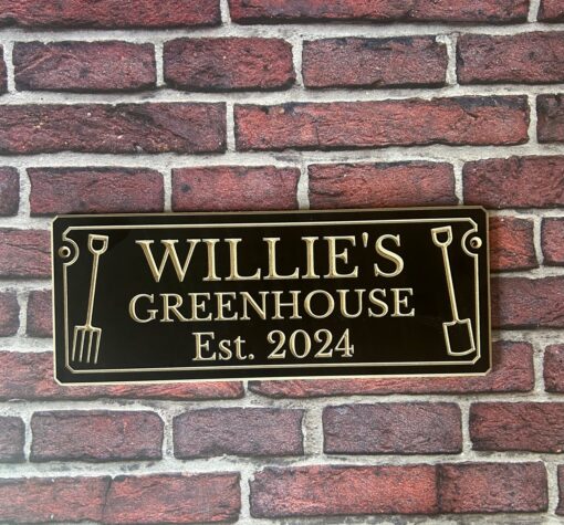 extra wording on greenhouse sign