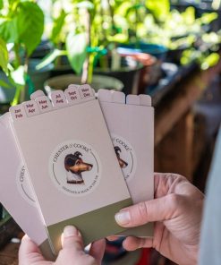 Gardener's Seed divider cards fit perfectly in the Chester & cooke seed storage box