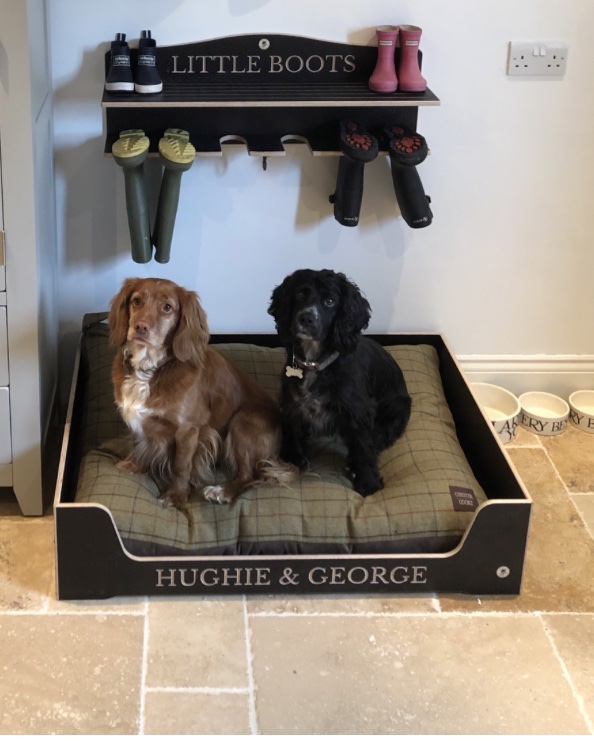 our wooden beds come with a dog bed with removable covers.