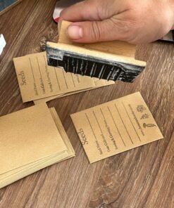 stamping the seed envelopes