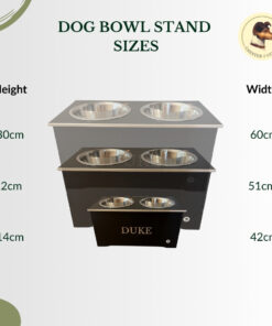sizes of the dog bowl stand