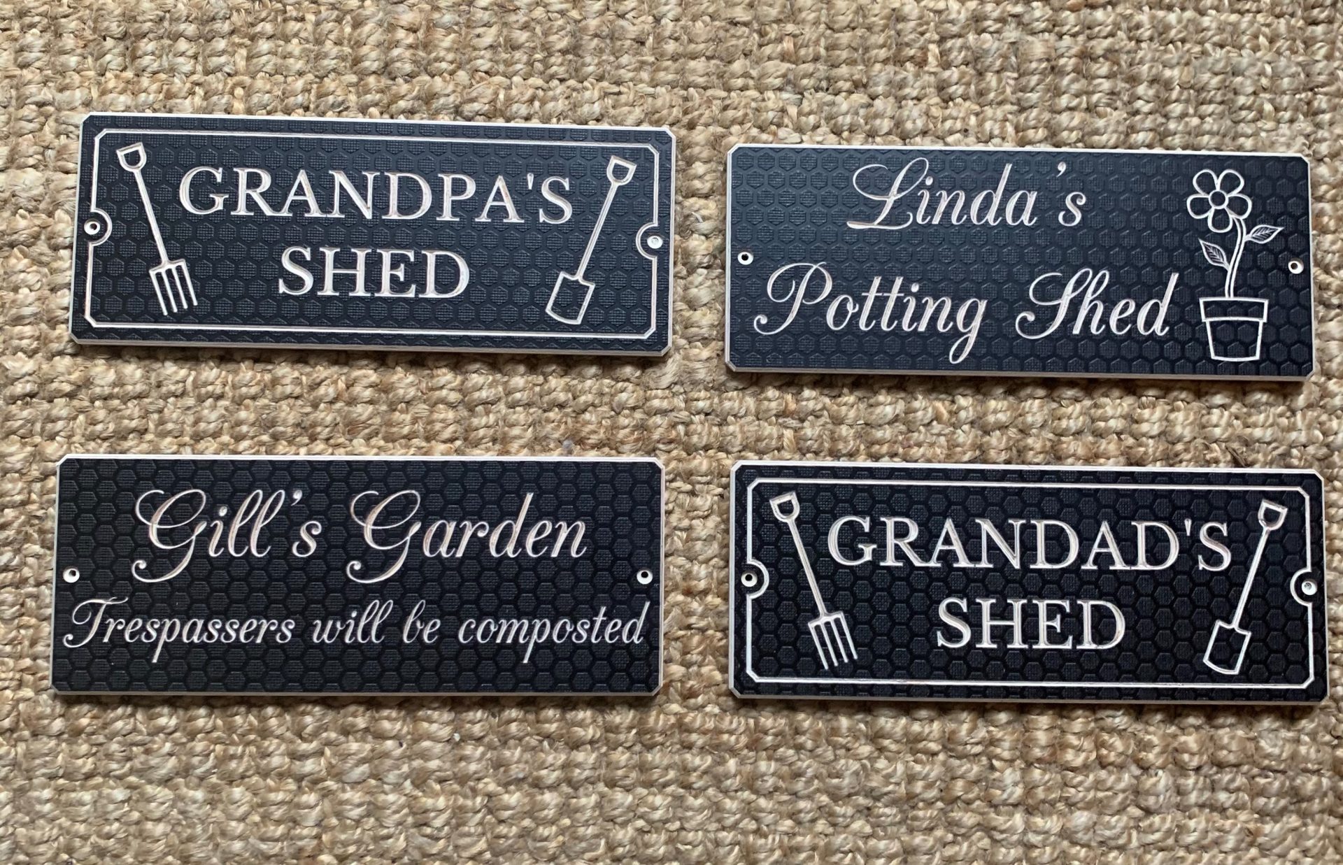 Shed sign - a shed where you can store a wooden tool box