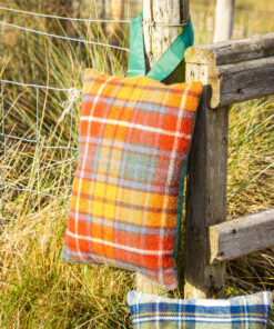 garden kneeler hanging on a fence post - very thick and comfortable with waterproof backing