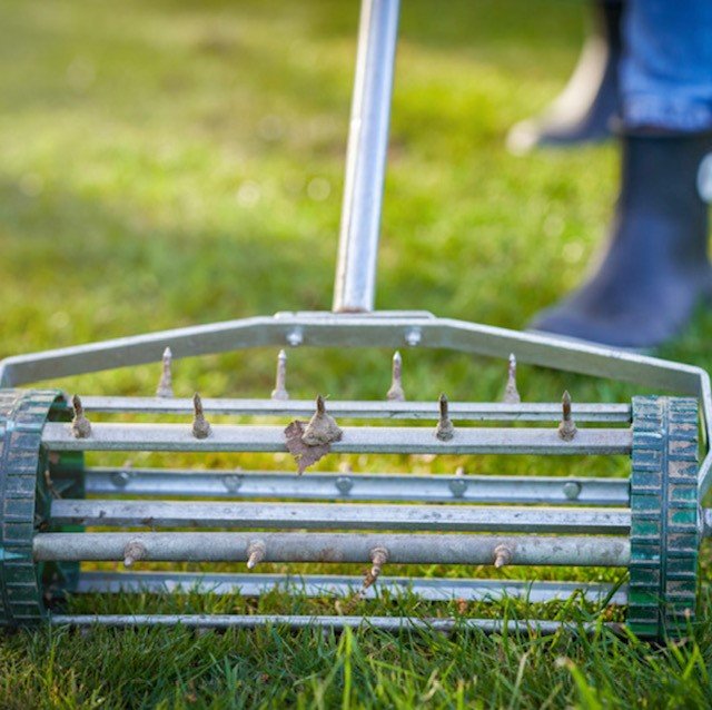 store your aerator away on your tool rack for sheds 