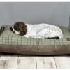 Tweed dog cushion