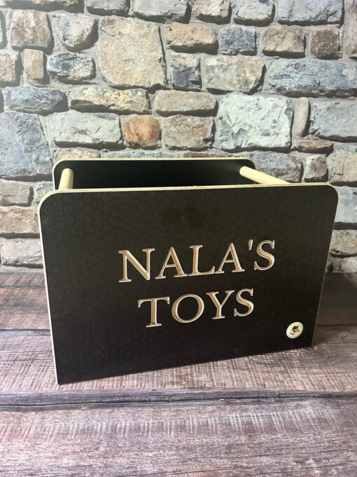 Dog toy box Brown small