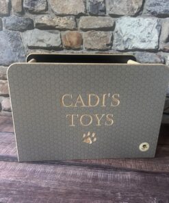 grey small dog toy box
