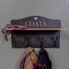 Coat rack with shelf in brown matches our wellington boot racks