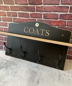 wooden wall mounted coat rack