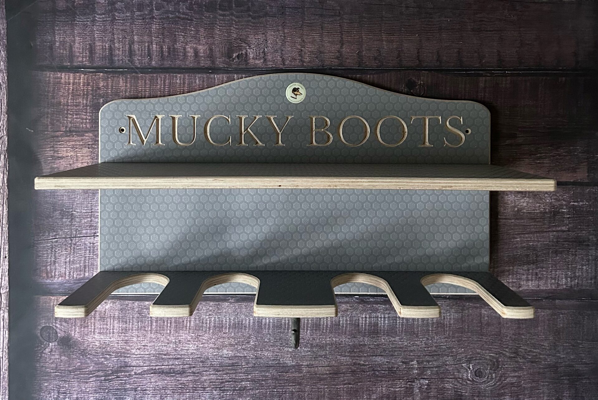 2 pair wellington boot rack - personalised 