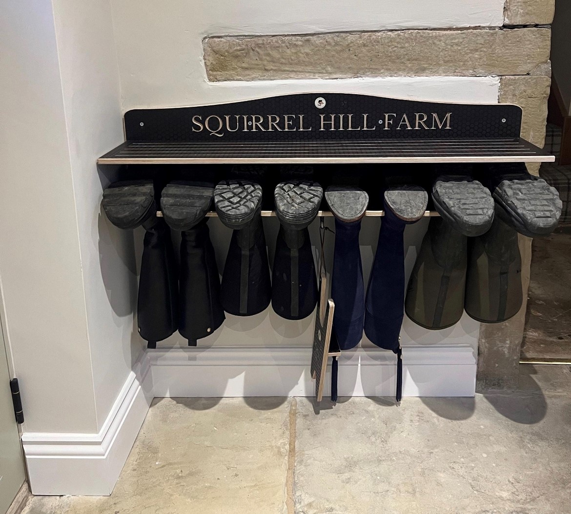 personalised wellington boot racks