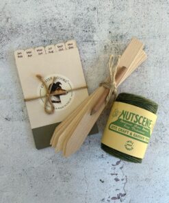 gardening gift set, twine, plant labels and seed divider cards