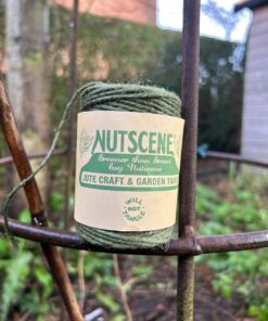 biodegradable garden twine on a climbing frame