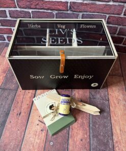personalised seed organiser box a perfect gardener's gift set