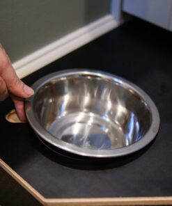 removing a dog bowl