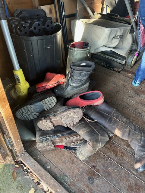 This is how not to store your wellies