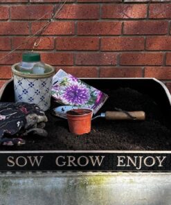 Wooden engraved personalised potting tray for seed sowing