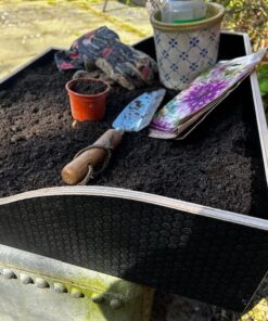 side view of a replanting garden tray