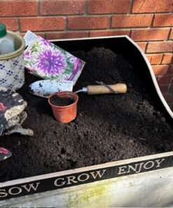 wooden repotting tray