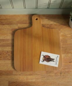 back of the wooden serving paddle