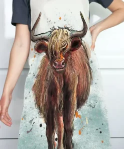 Highland cow apron
