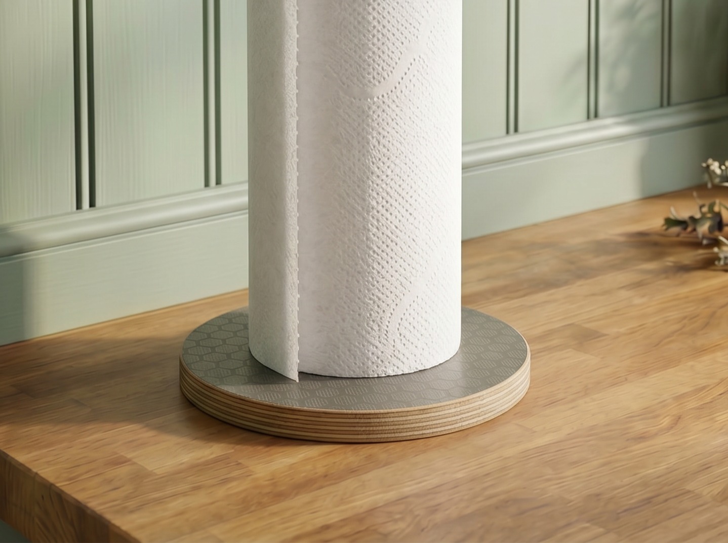 grey based Kitchen roll holder