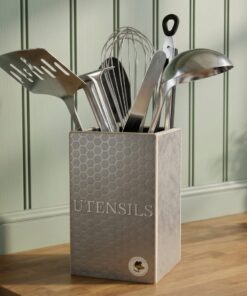 Alternative view of Wooden engraved utensils holder