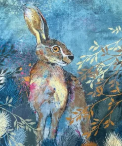 hare tea towel by dollyhotdogs