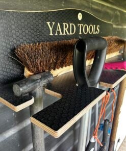 side view of the yard tool storage organiser