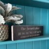 wooden engraved special occasion coordinates sign