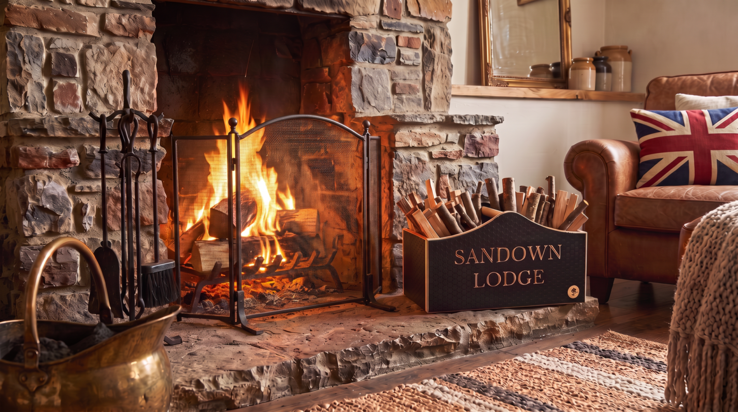 a personalised gift of a custom kindling box is a warm gift